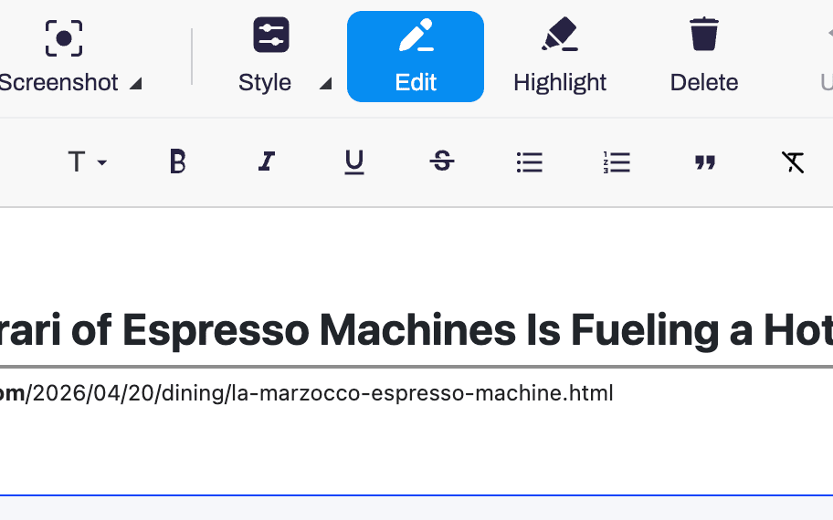 Edit Edge pages before exporting